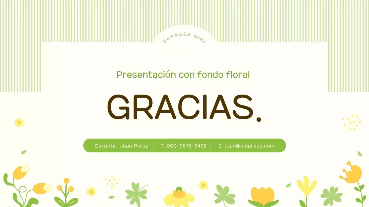 Un lindo fondo con flores primaverales en tonos lima y amarillo.