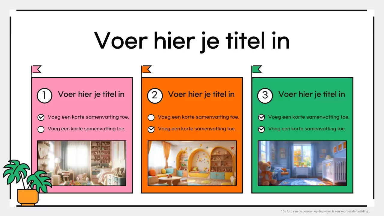 Roze creatieve speelse kinderkamer interieur renovatie presentatie