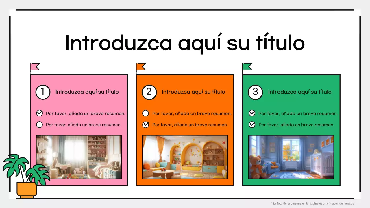 Presentación de renovación interior de habitación infantil creativa y lúdica en color rosa