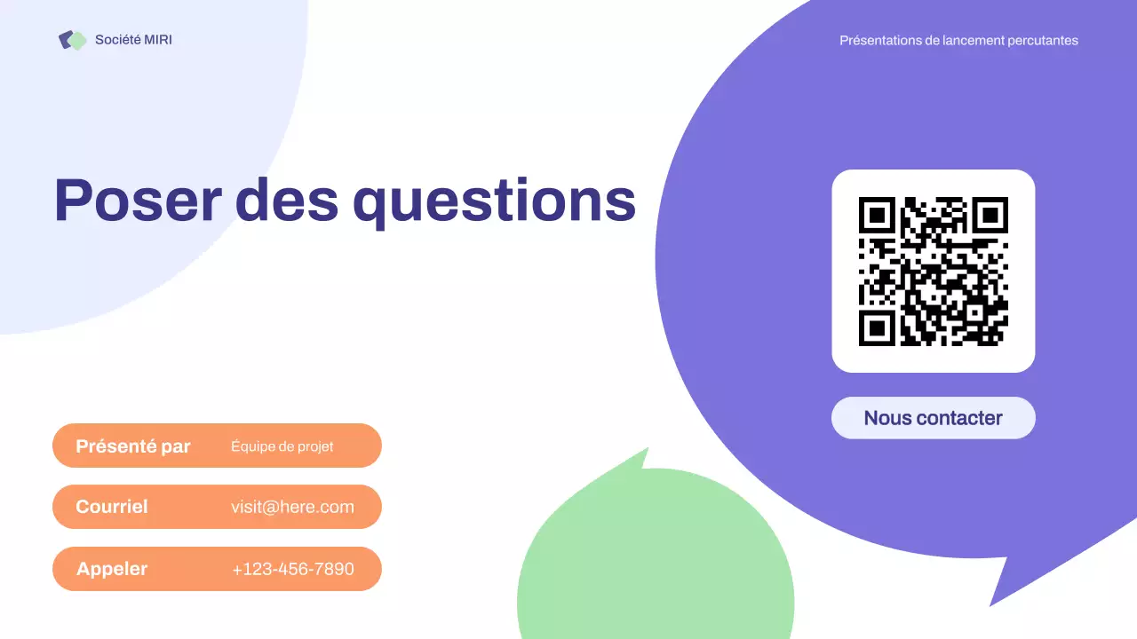 Présentation des réunions de lancement de base Purple Orange