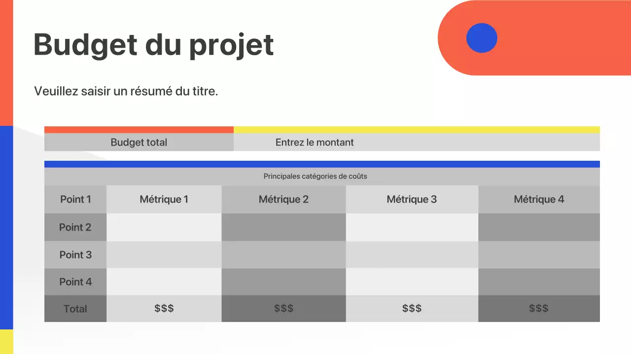 Présentation de lancement d'entreprise géométrique colorée