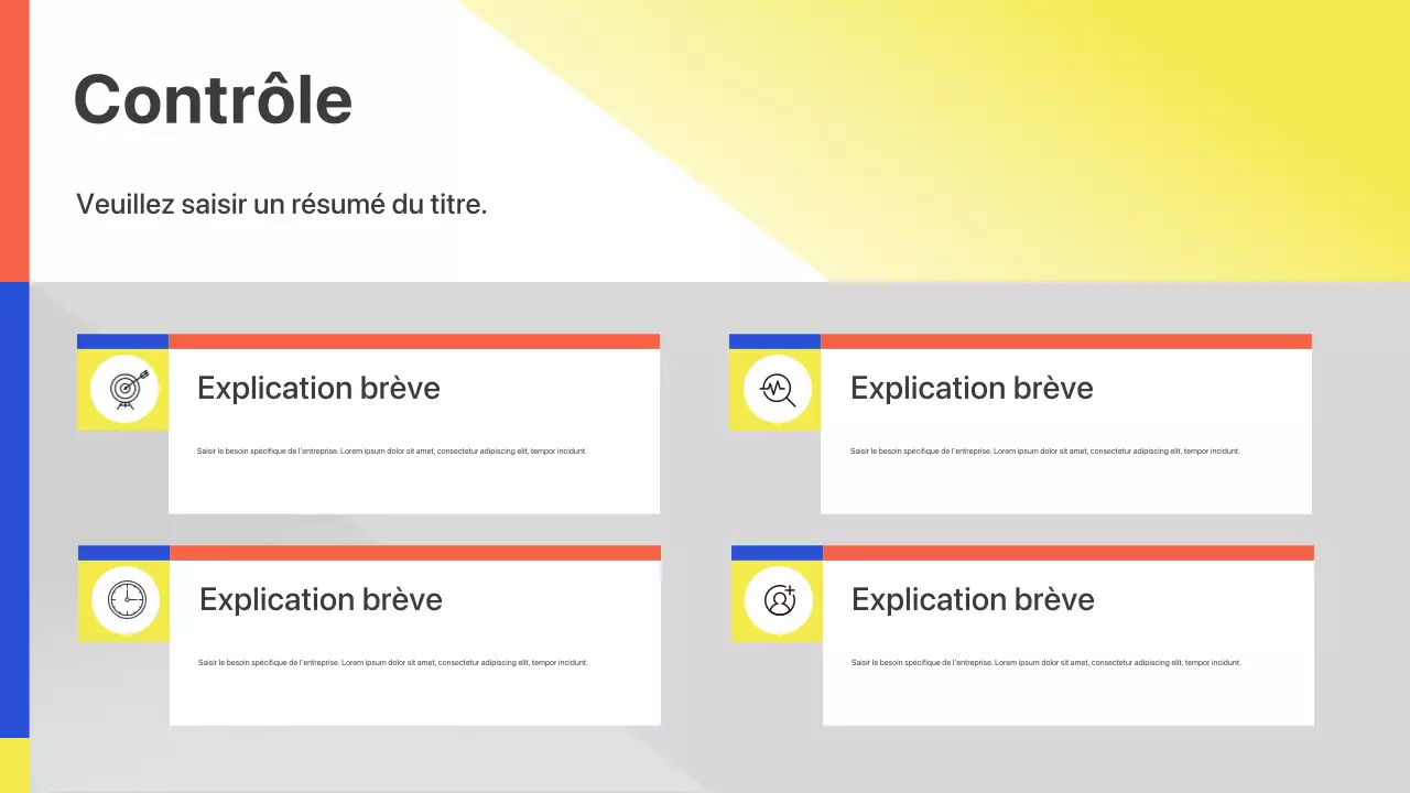 Présentation de lancement d'entreprise géométrique colorée