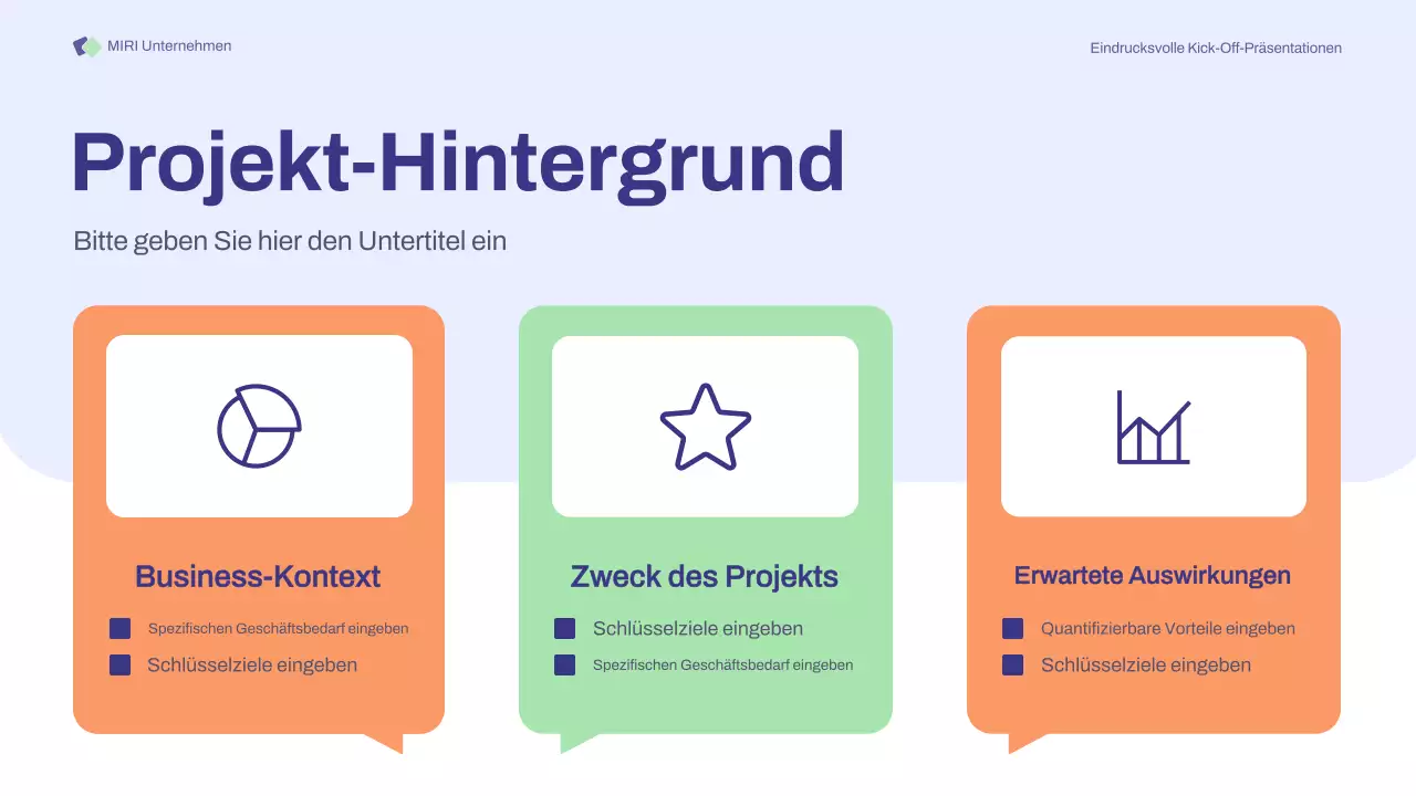 Purple Orange Grundlegende Kick-off-Meetings Präsentation