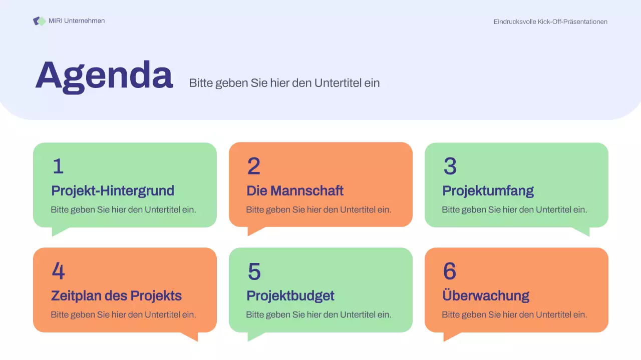 Purple Orange Grundlegende Kick-off-Meetings Präsentation