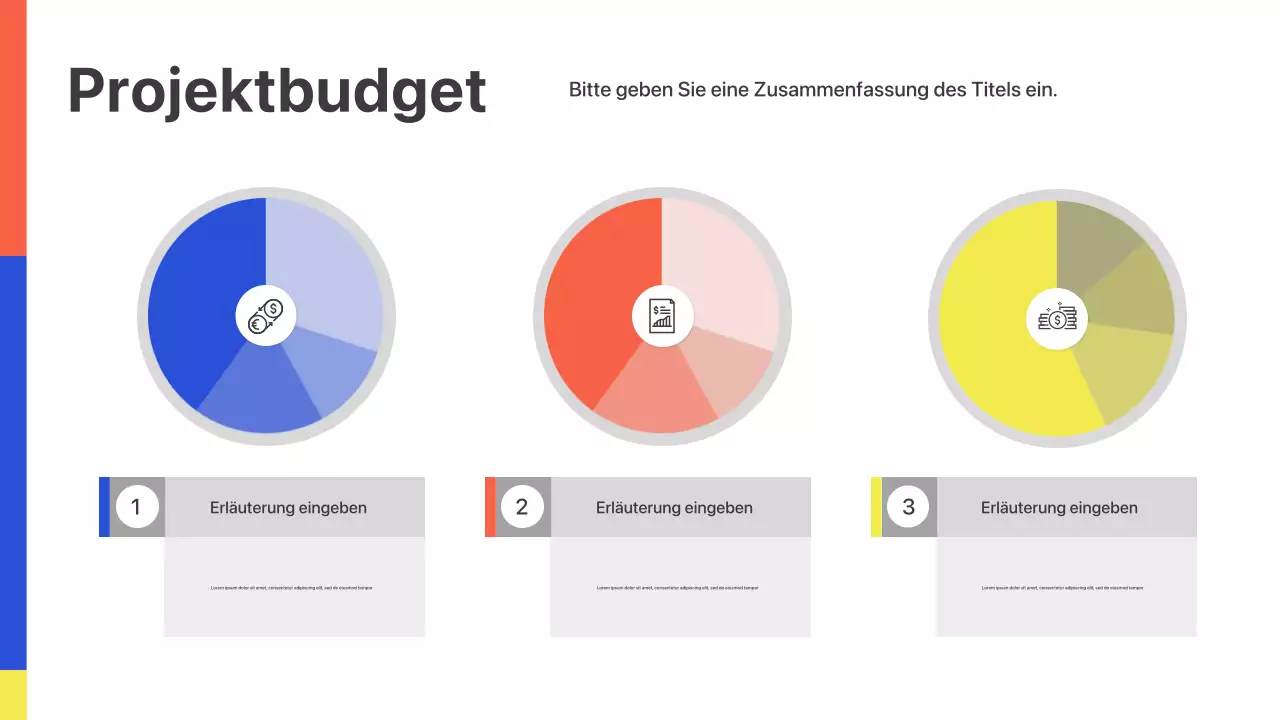 Farbenfroher geometrischer Pitch zum Kick-Off-Meeting Präsentation