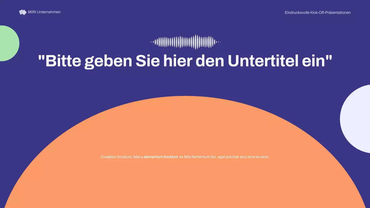 Purple Orange Grundlegende Kick-off-Meetings Präsentation