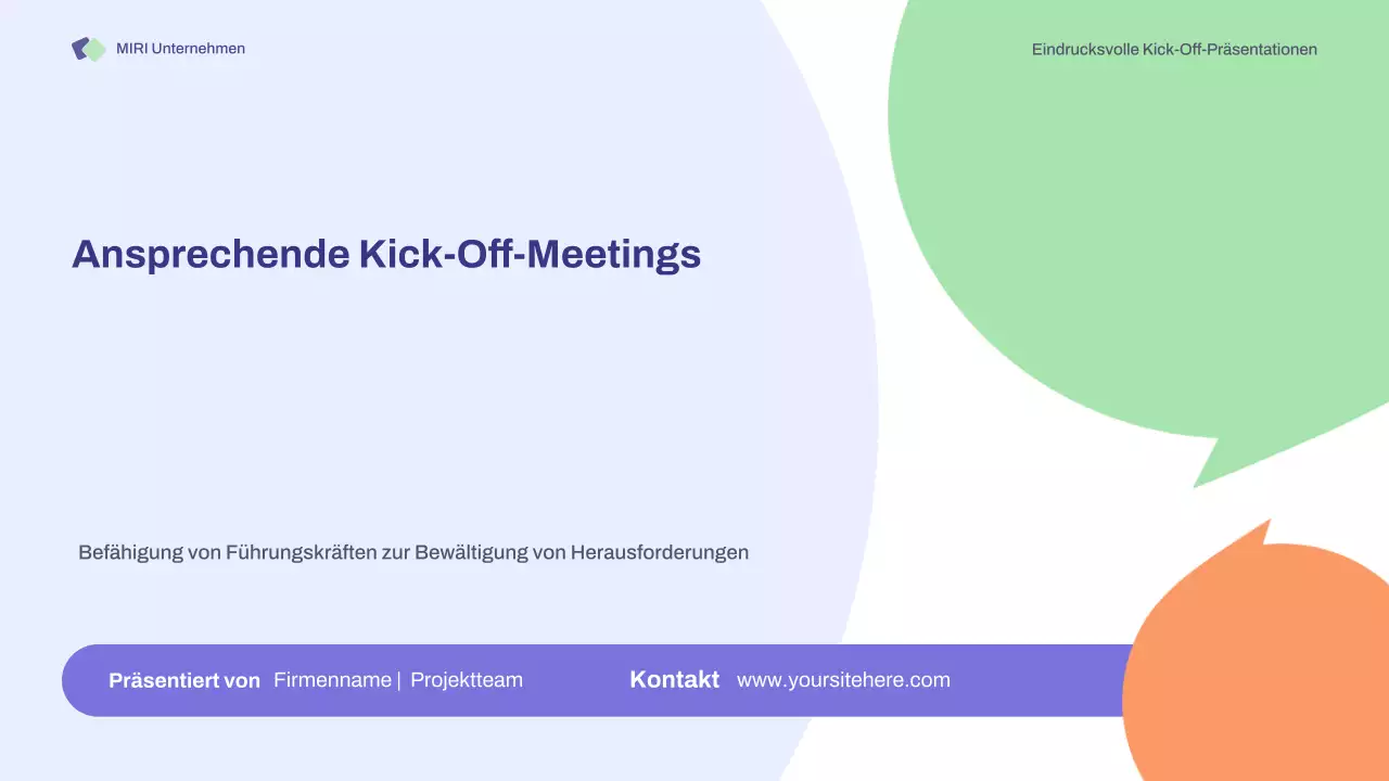 Purple Orange Grundlegende Kick-off-Meetings Präsentation