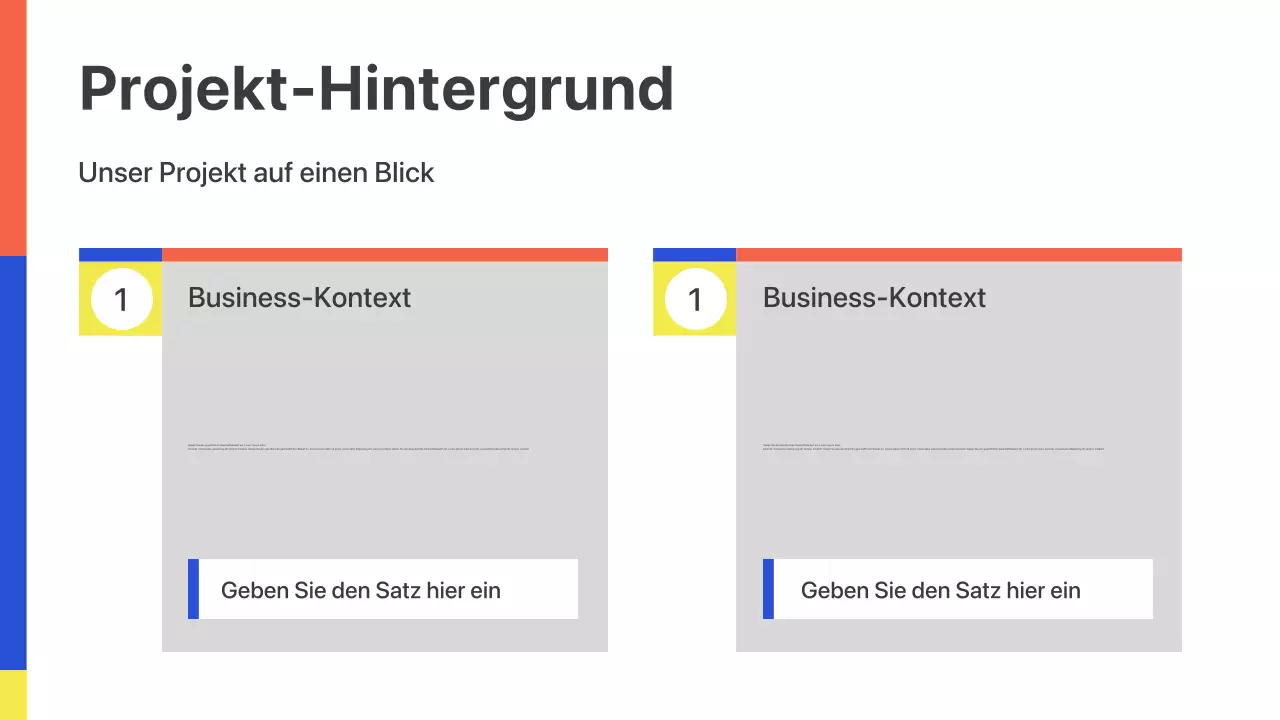 Farbenfroher geometrischer Pitch zum Kick-Off-Meeting Präsentation