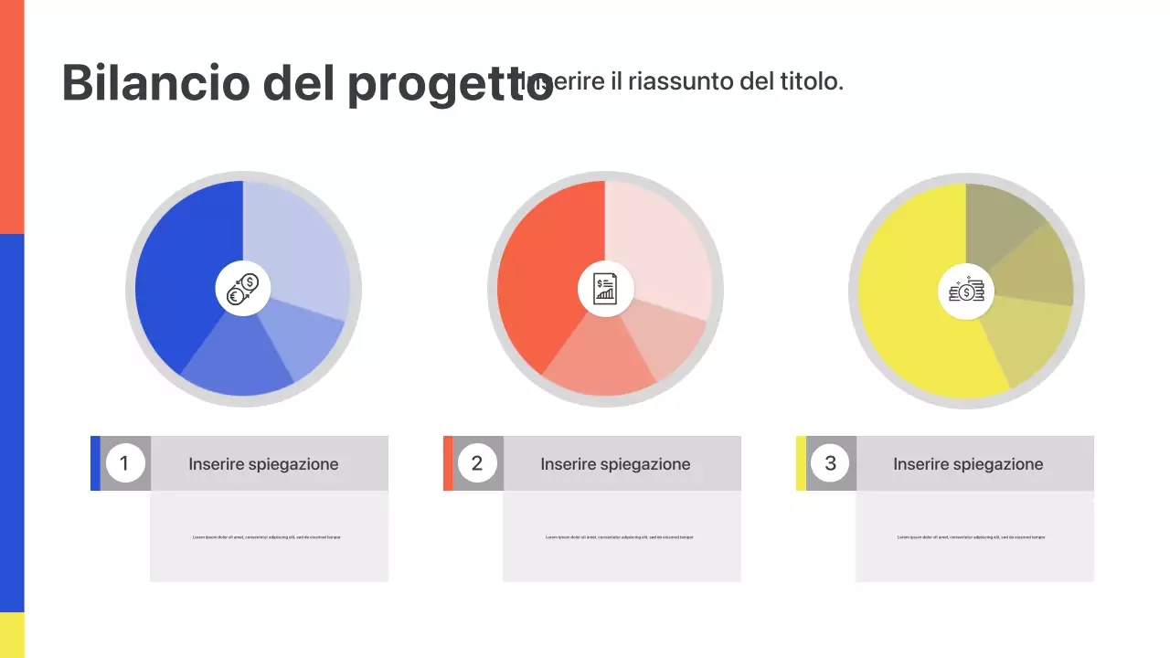 Presentazione del pitch per la riunione di inizio attività geometrica colorata