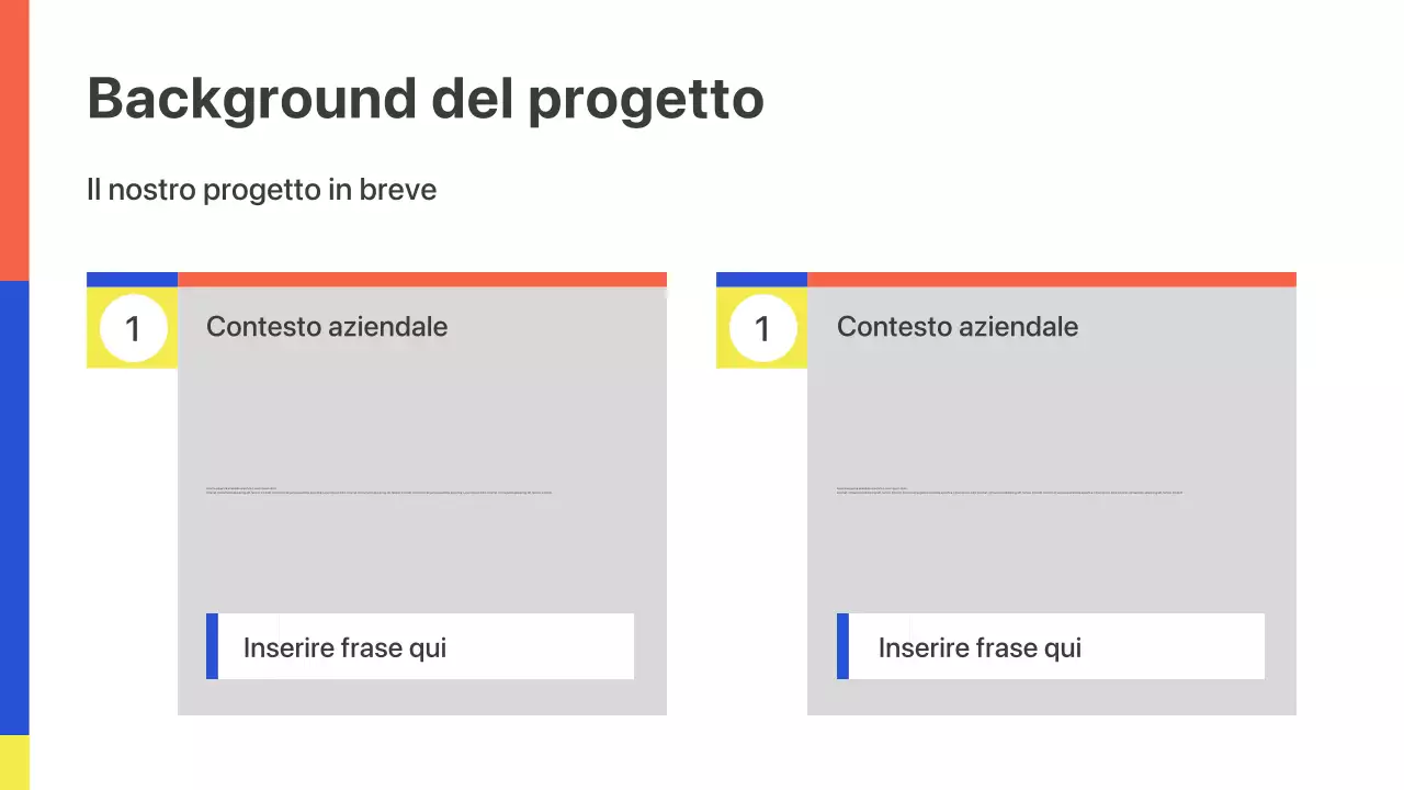 Presentazione del pitch per la riunione di inizio attività geometrica colorata