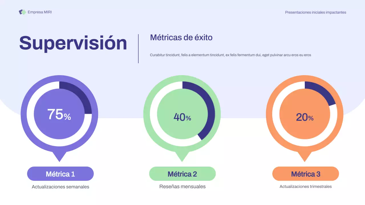 Presentación de las reuniones de inicio básicas de color naranja y morado