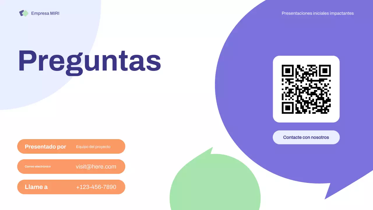 Presentación de las reuniones de inicio básicas de color naranja y morado