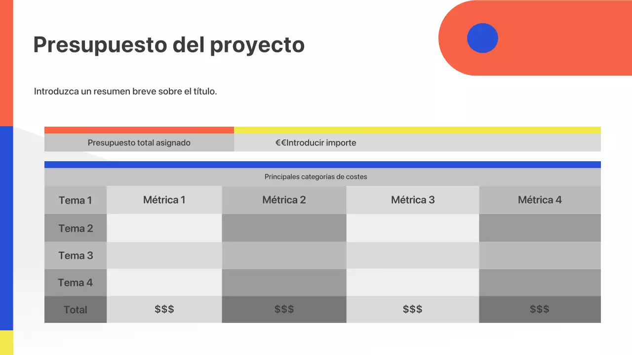 Presentación de lanzamiento de reunión empresarial geométrica colorida