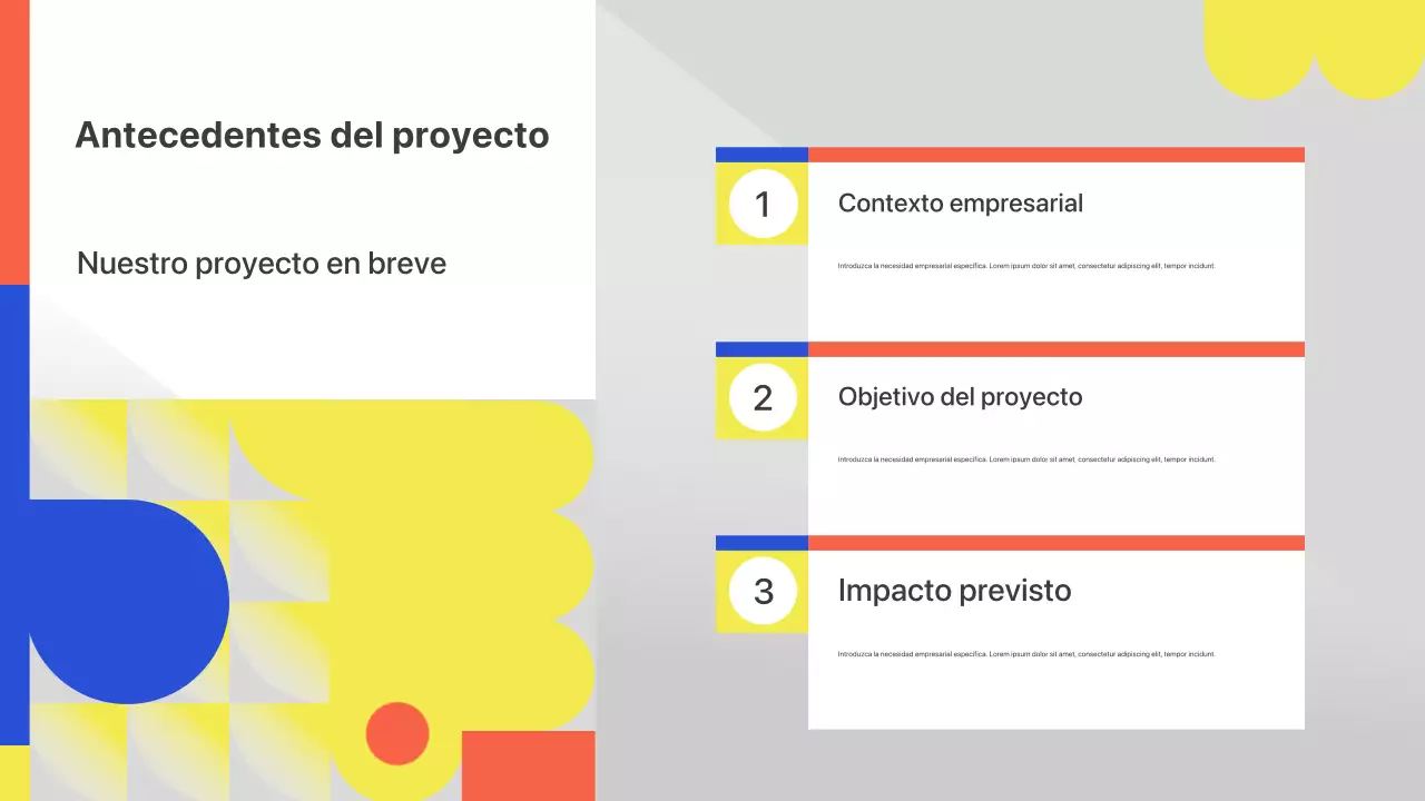 Presentación de lanzamiento de reunión empresarial geométrica colorida