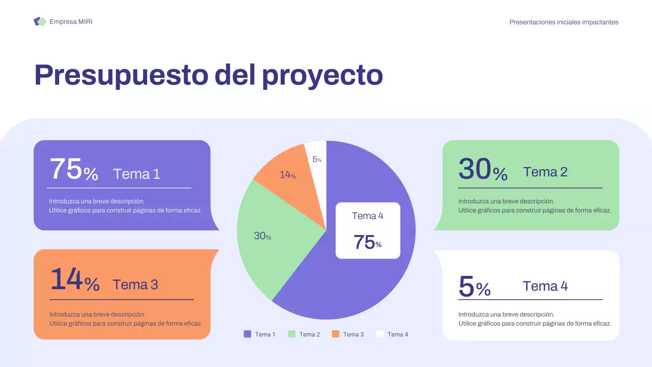 Presentación de las reuniones de inicio básicas de color naranja y morado