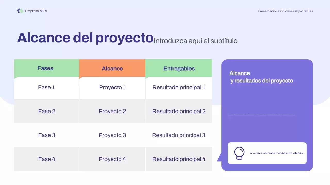 Presentación de las reuniones de inicio básicas de color naranja y morado