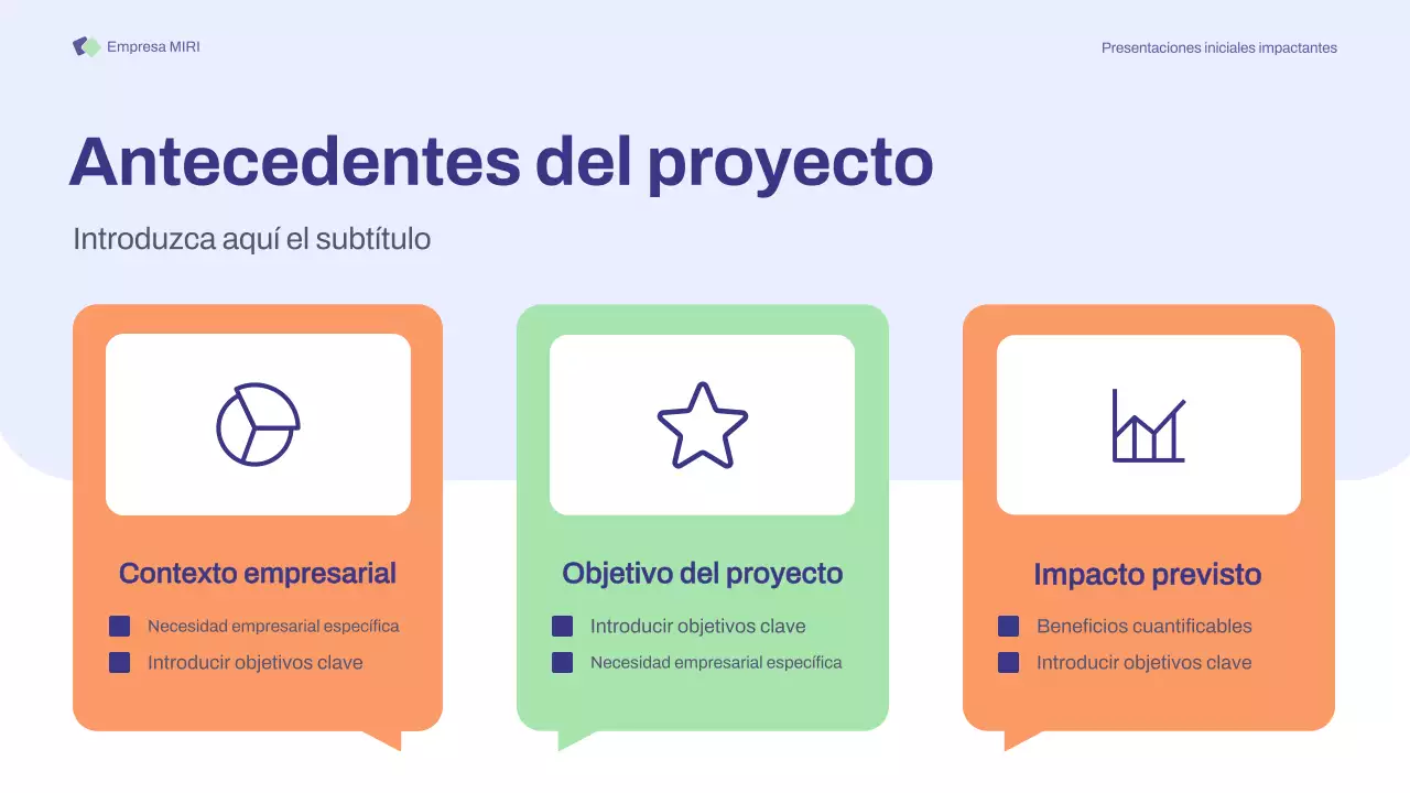 Presentación de las reuniones de inicio básicas de color naranja y morado