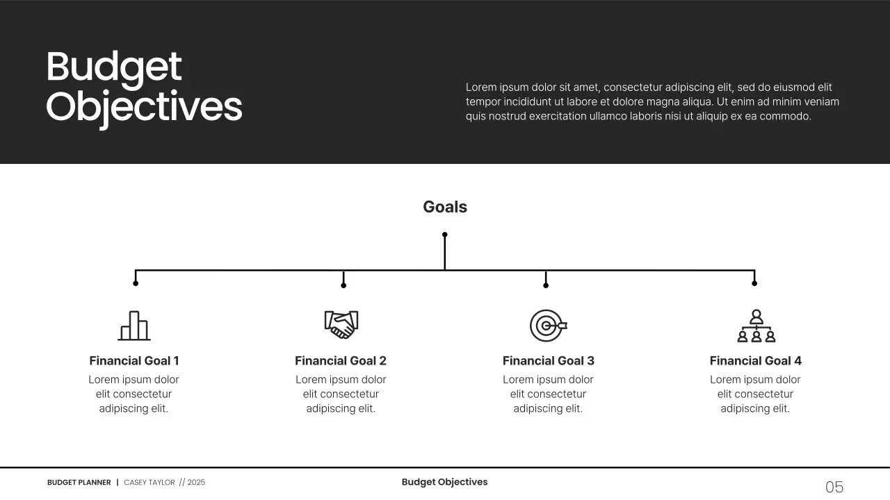 Minimalist Grayscale Budget Planning Presentation
