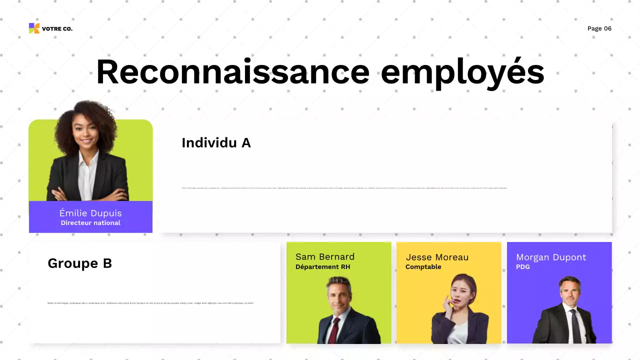 guide de présentation moderne et coloré