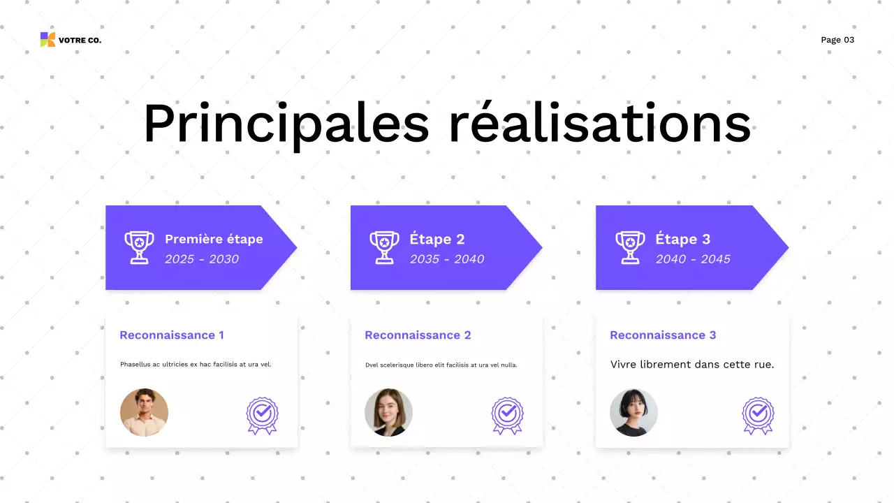 guide de présentation moderne et coloré