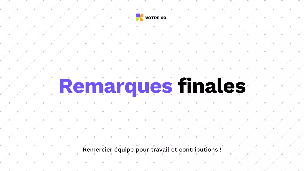 guide de présentation moderne et coloré