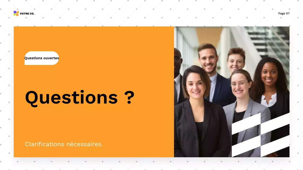 guide de présentation moderne et coloré