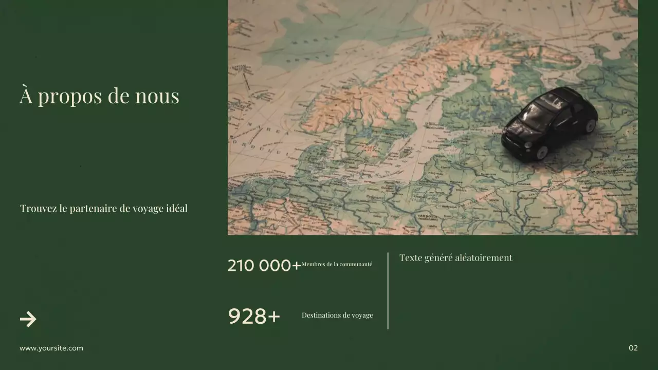 publicité de voyage verte et moderne