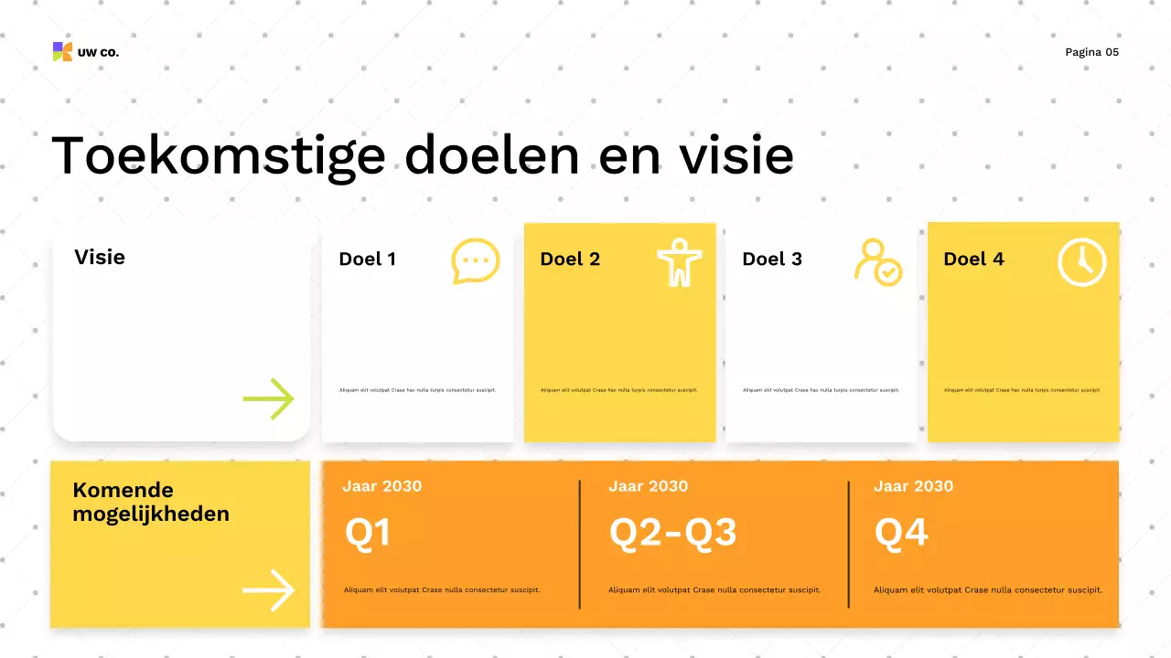 kleurrijke moderne presentatiegids