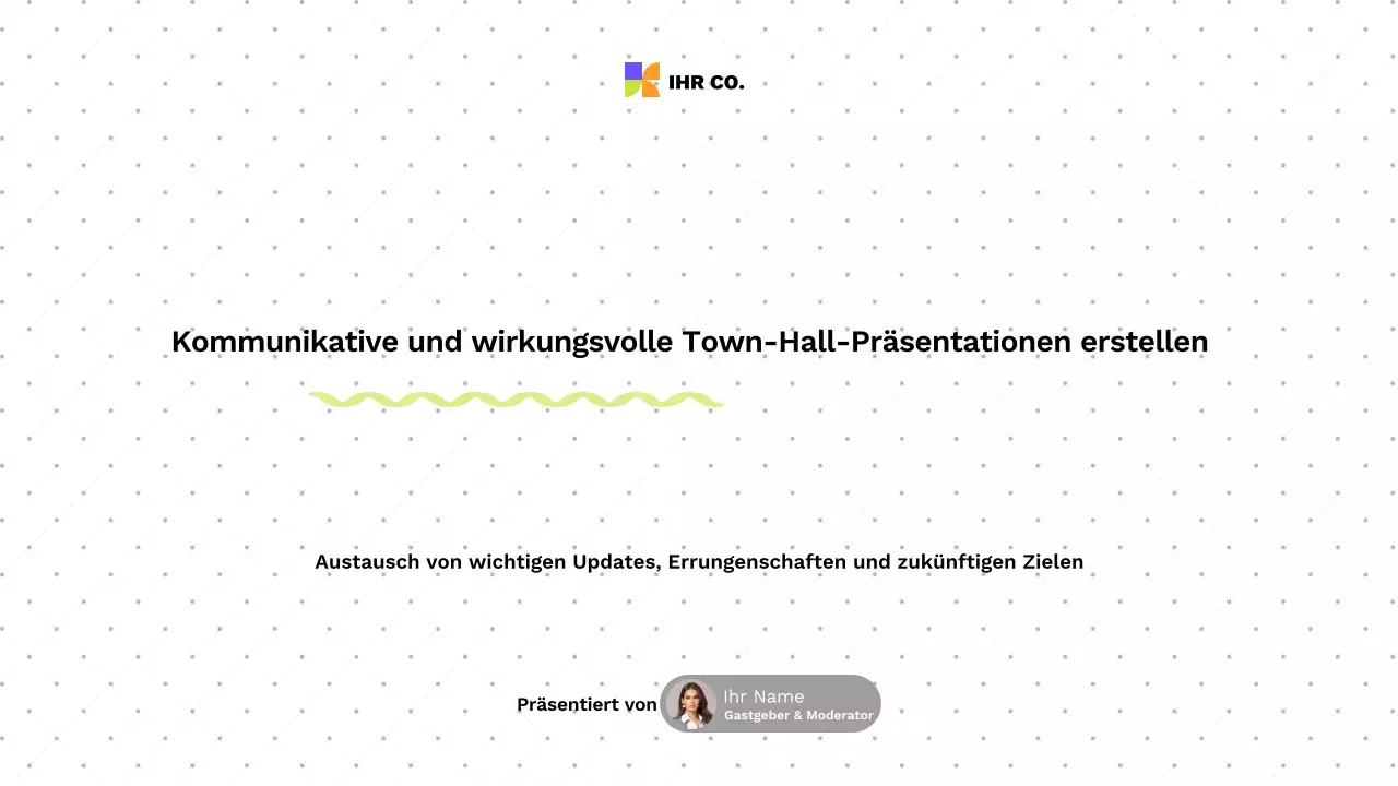 farbenfroher moderner Präsentationsleitfaden