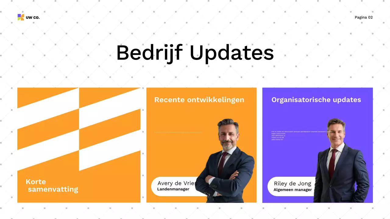 kleurrijke moderne presentatiegids