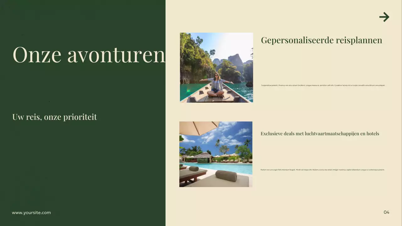 groene moderne reisadvertentie