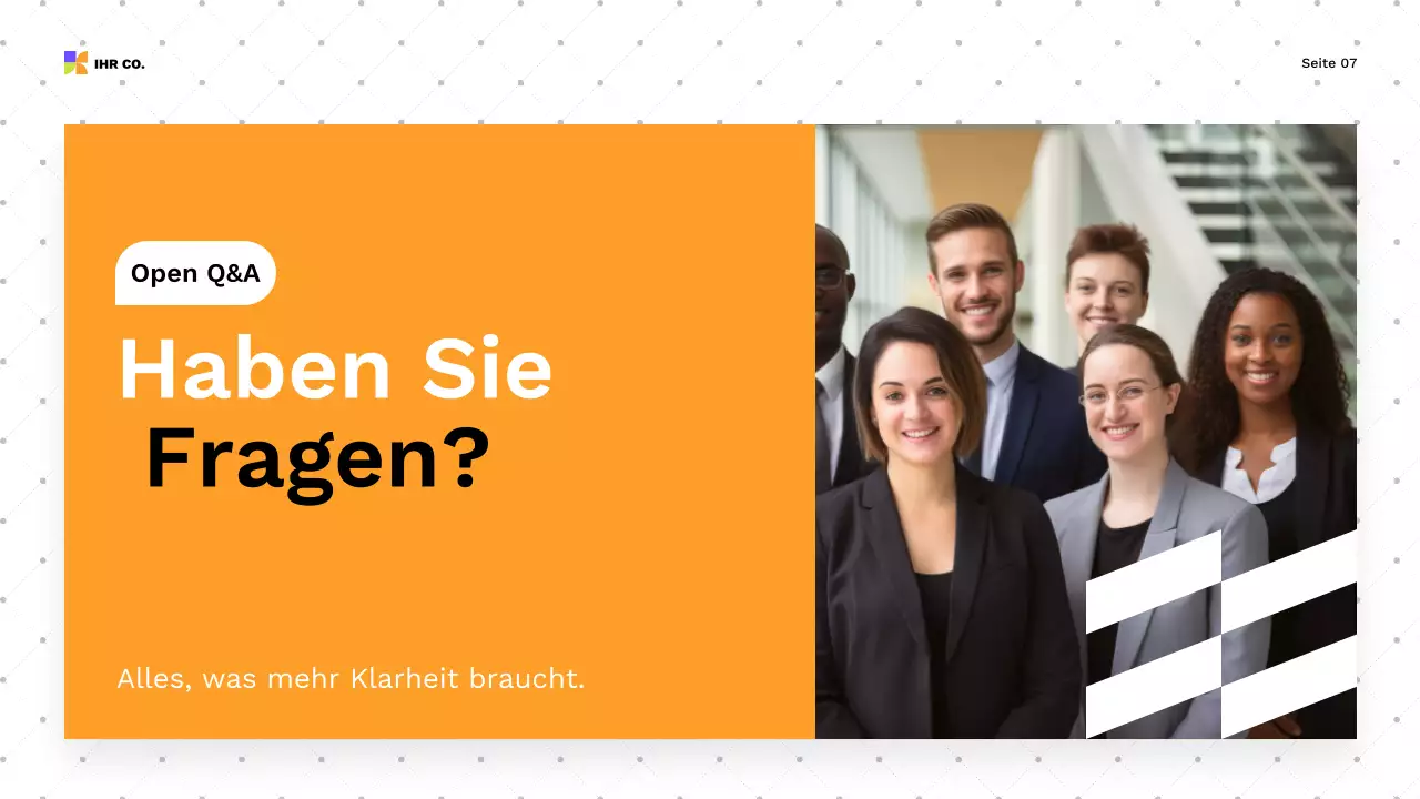 farbenfroher moderner Präsentationsleitfaden