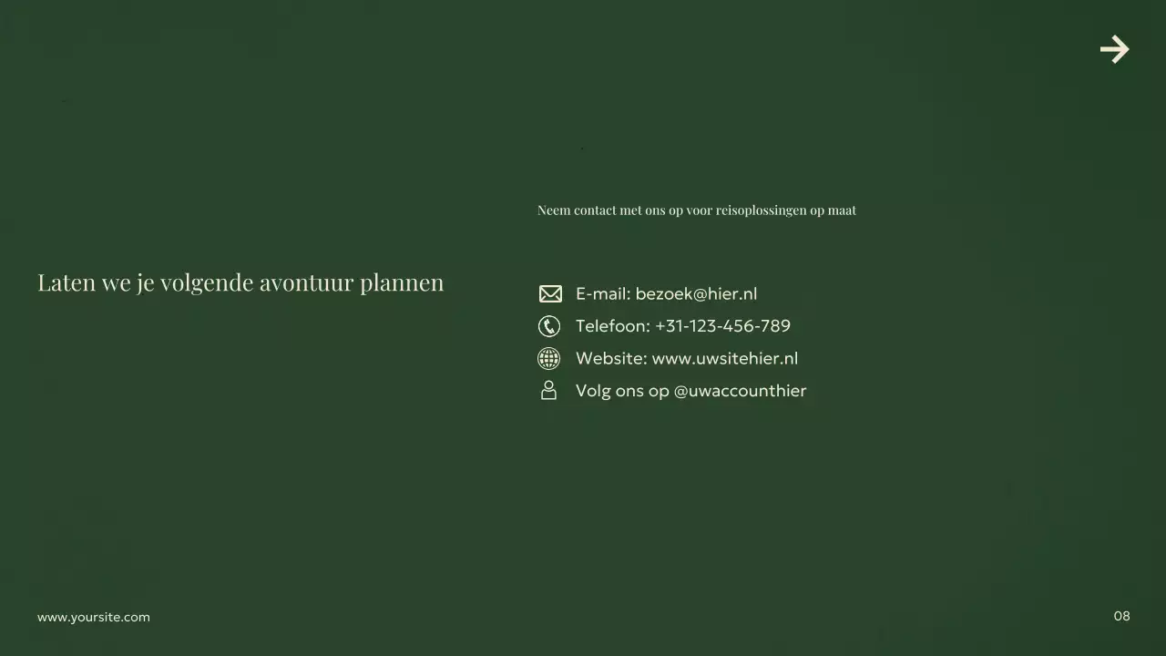 groene moderne reisadvertentie