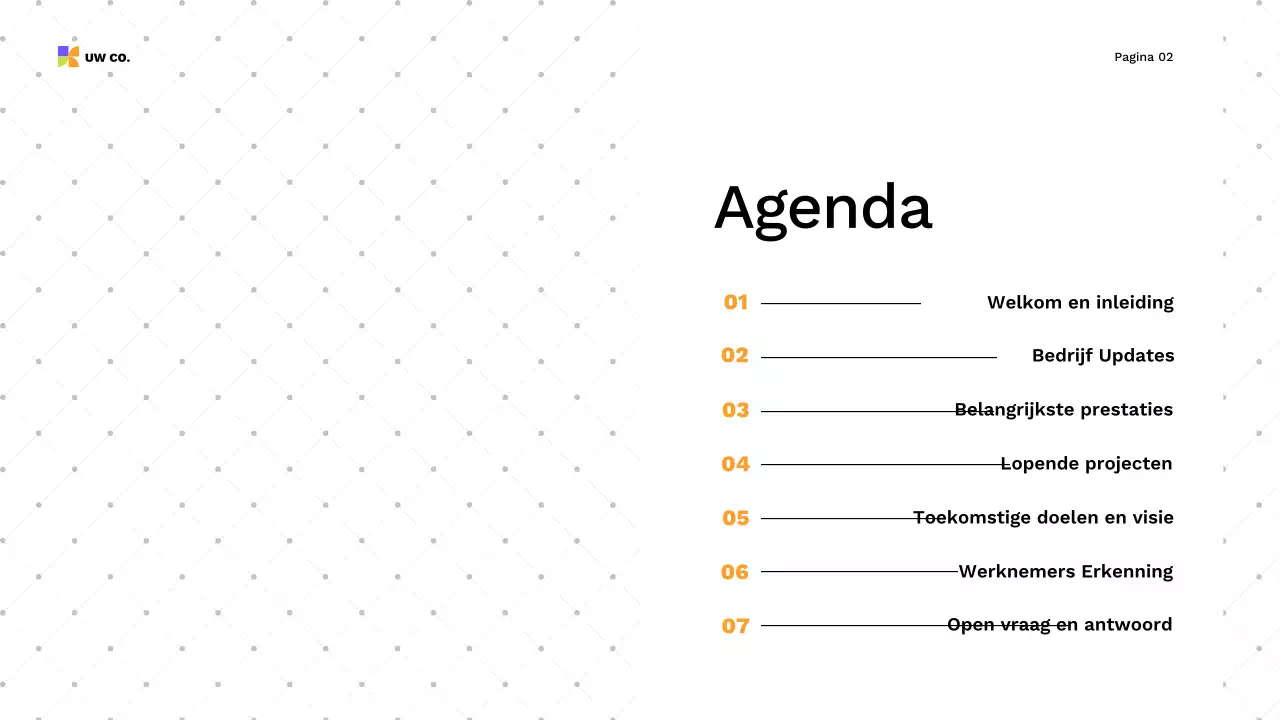 kleurrijke moderne presentatiegids