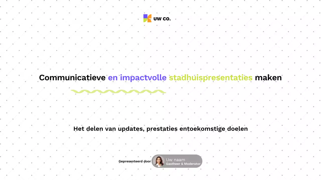 kleurrijke moderne presentatiegids