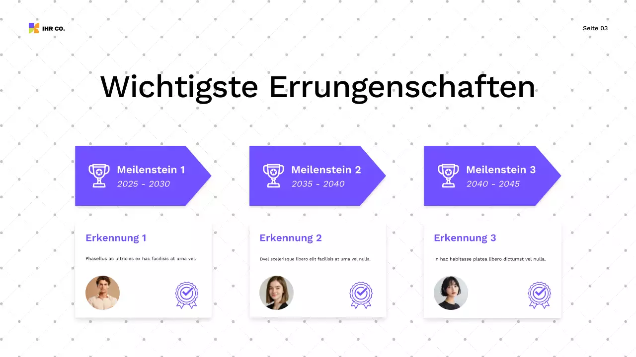 farbenfroher moderner Präsentationsleitfaden