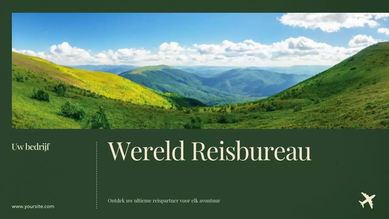 groene moderne reisadvertentie