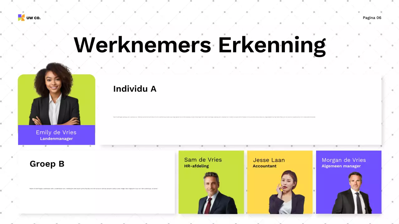 kleurrijke moderne presentatiegids