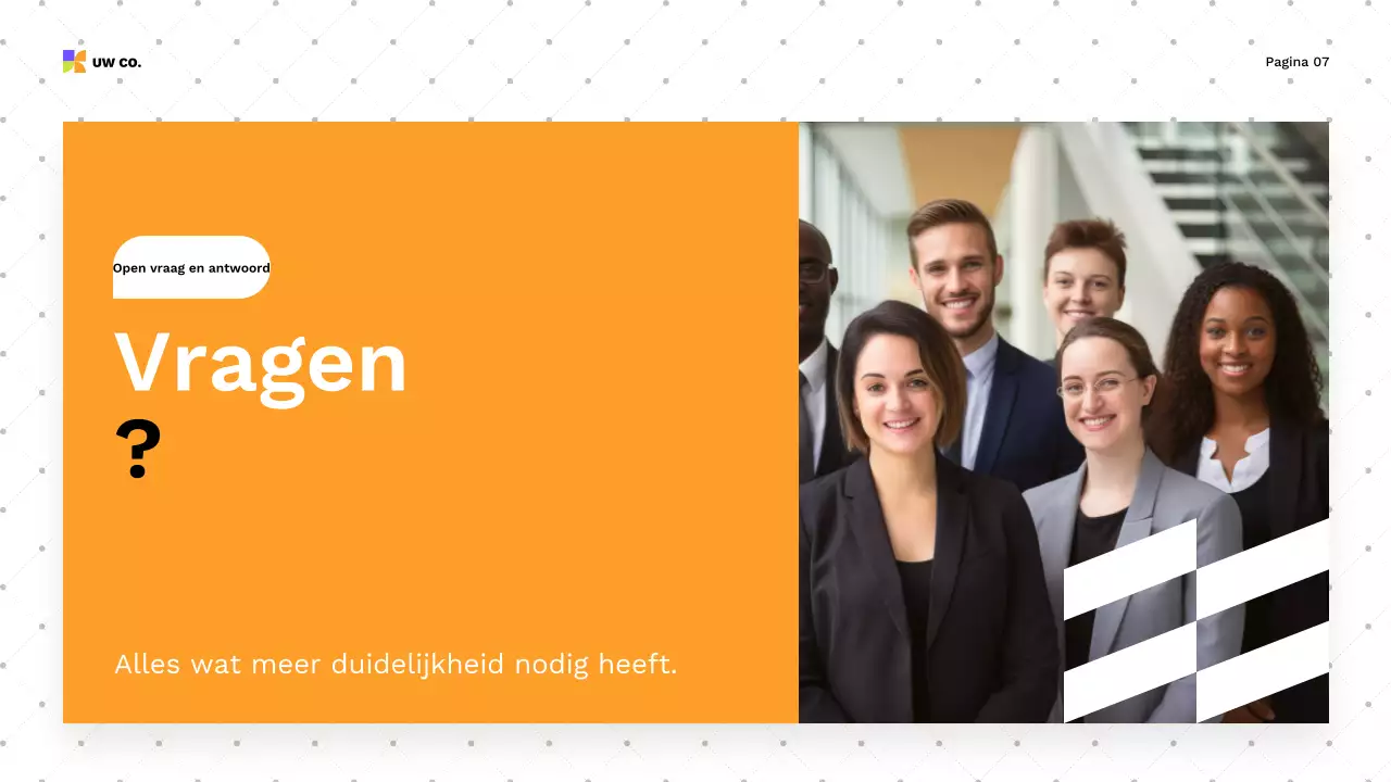 kleurrijke moderne presentatiegids