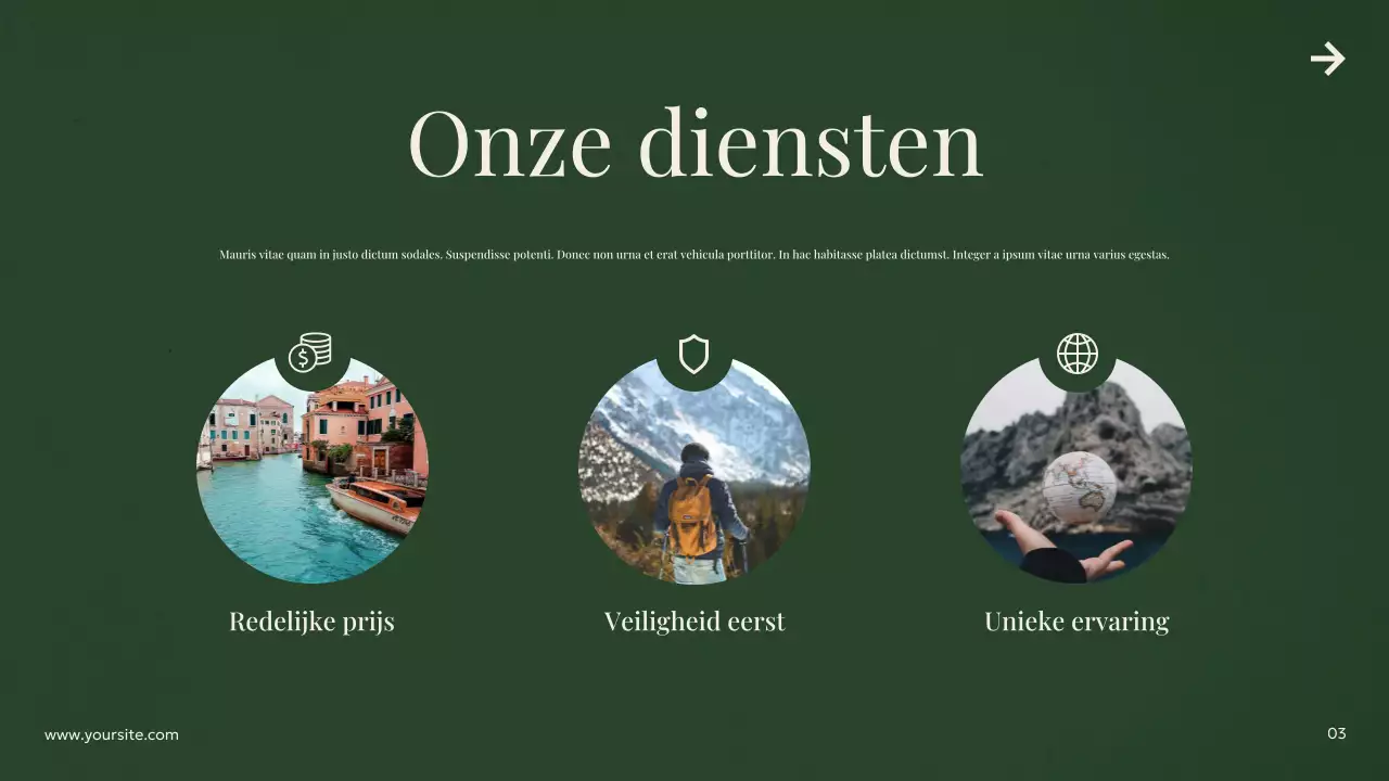 groene moderne reisadvertentie