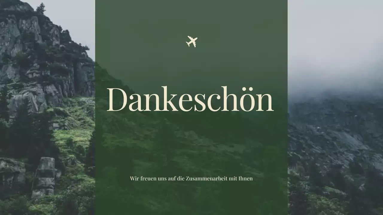 grüne moderne Reisewerbung