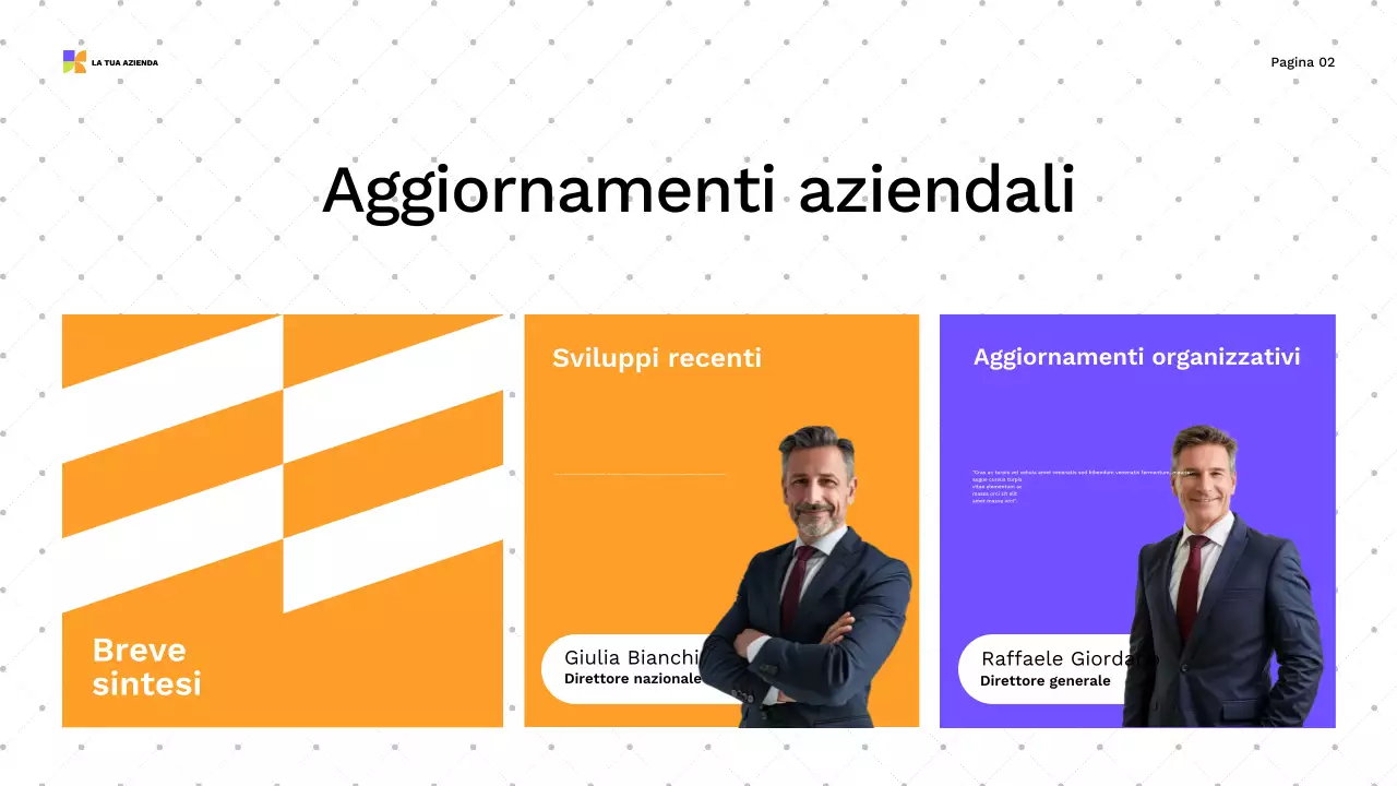 guida alla presentazione moderna e colorata