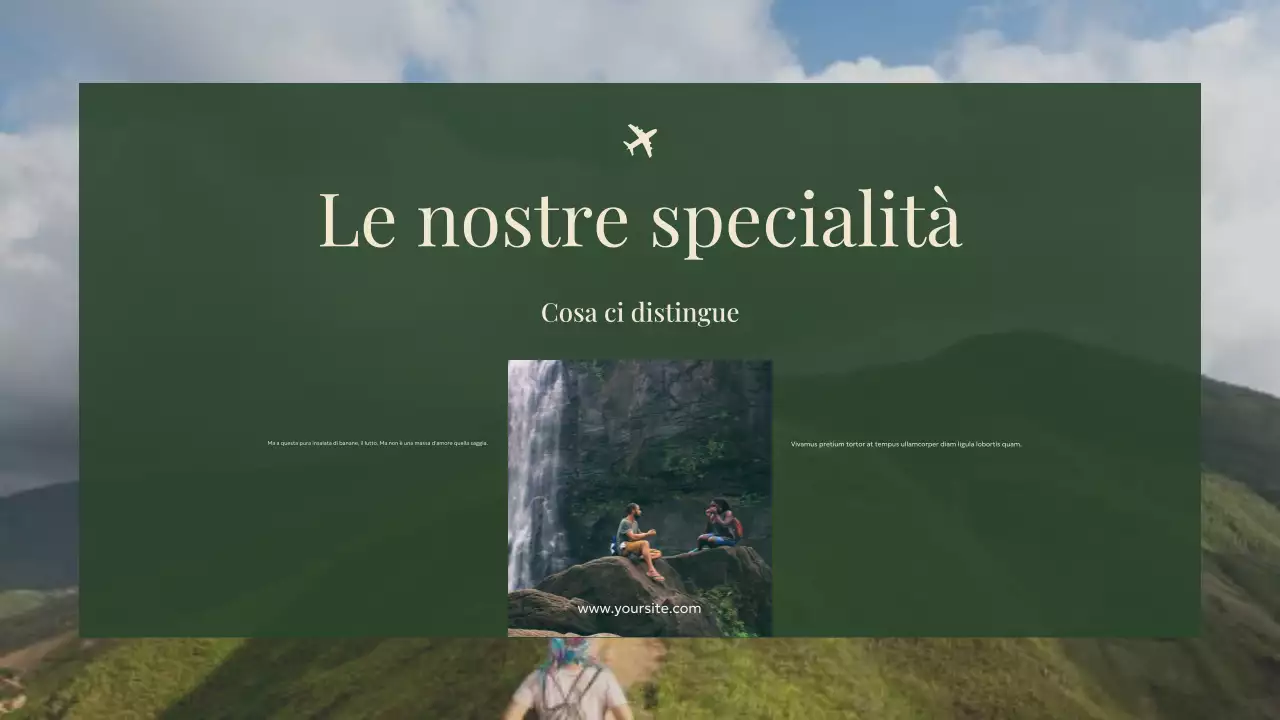 pubblicità di viaggio moderna verde