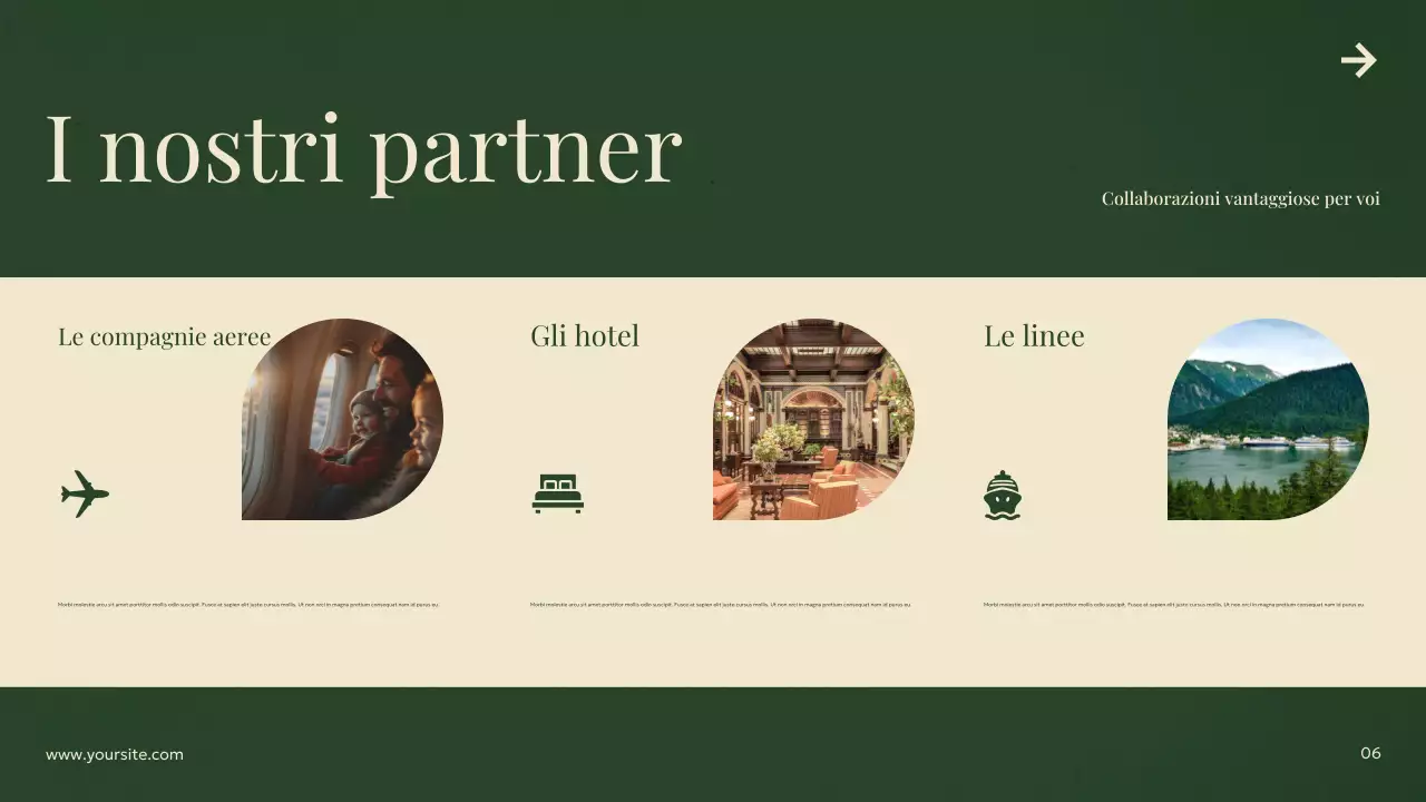 pubblicità di viaggio moderna verde