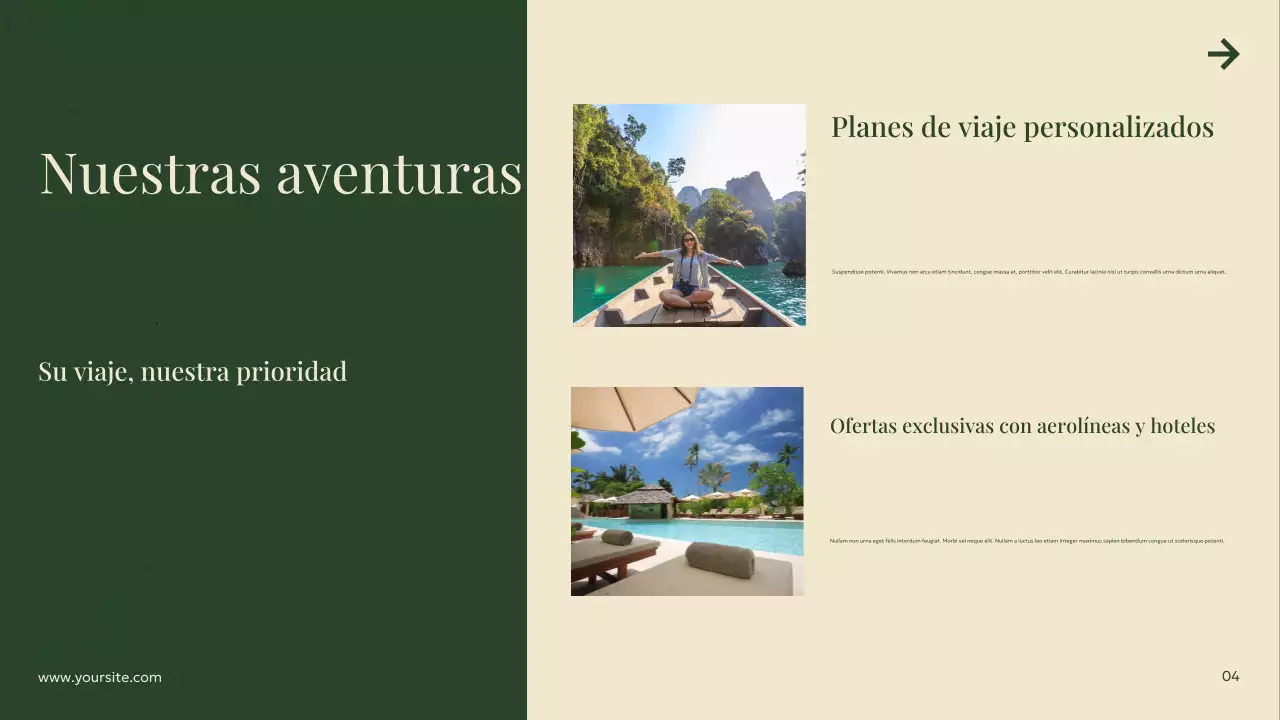 Anuncio de viaje moderno y ecológico