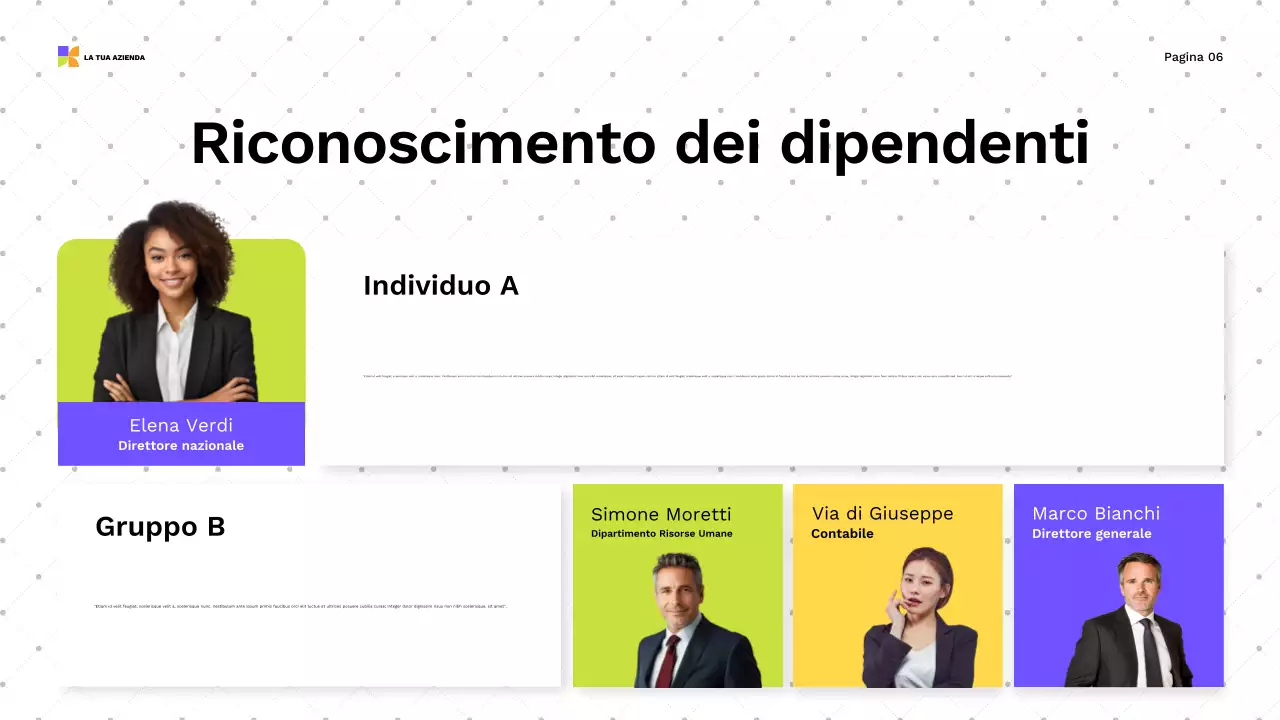 guida alla presentazione moderna e colorata