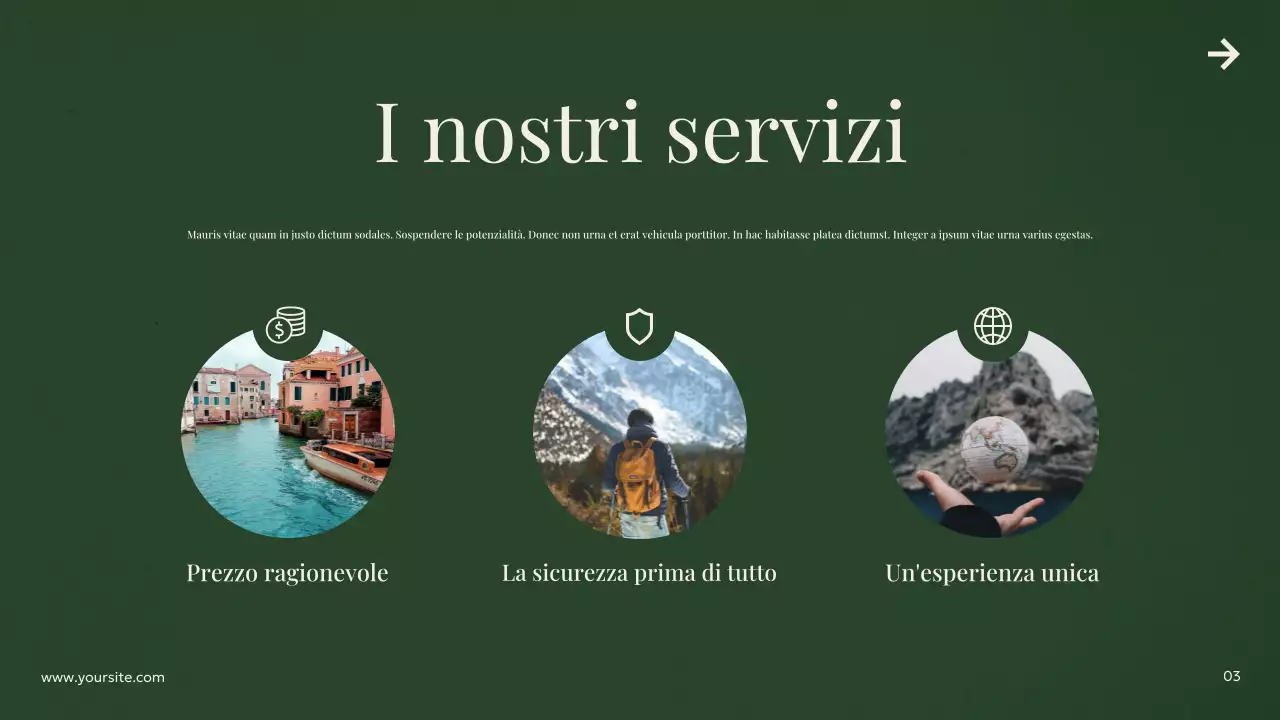 pubblicità di viaggio moderna verde