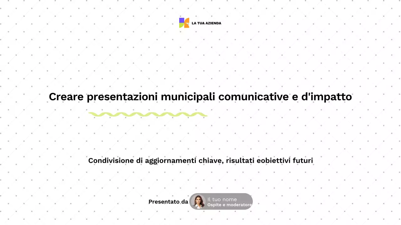 guida alla presentazione moderna e colorata