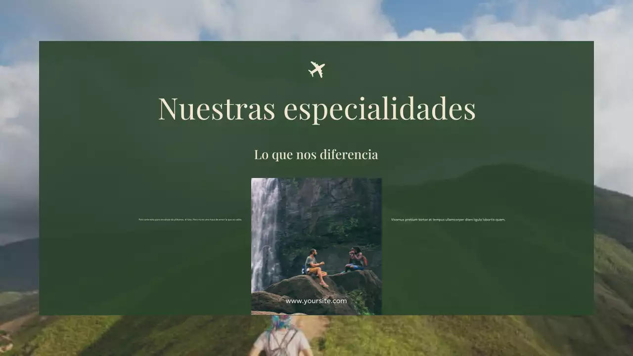 Anuncio de viaje moderno y ecológico