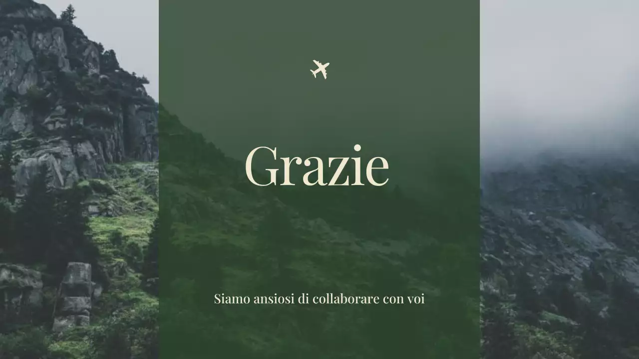 pubblicità di viaggio moderna verde